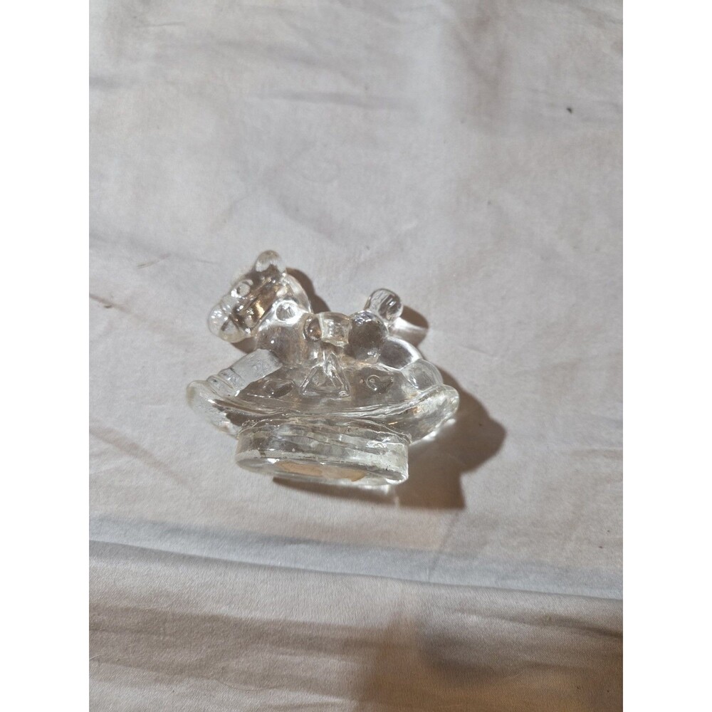Glass Rocking Horse Candle Holder